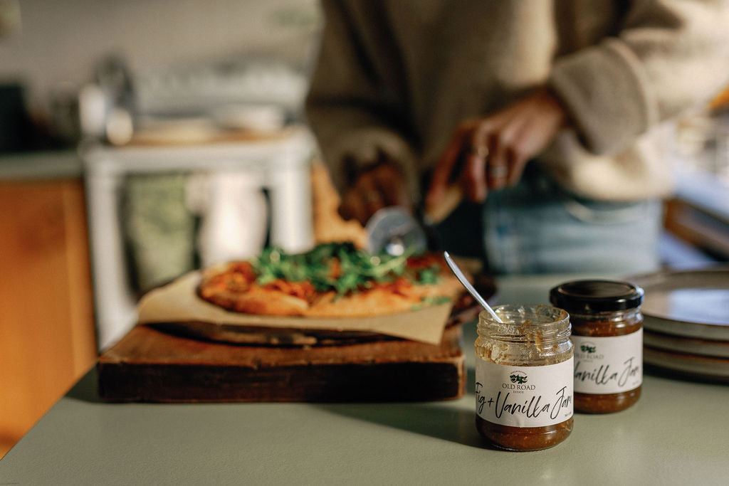 Fig + Vanilla Jam on Pizza. One word - DELICIOUS.